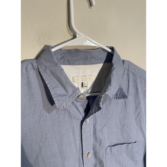 Alex Mill Long Sleeve Button Up Shirt Men’s L Blue White Striped Cotton Preppy - Picture 2 of 8